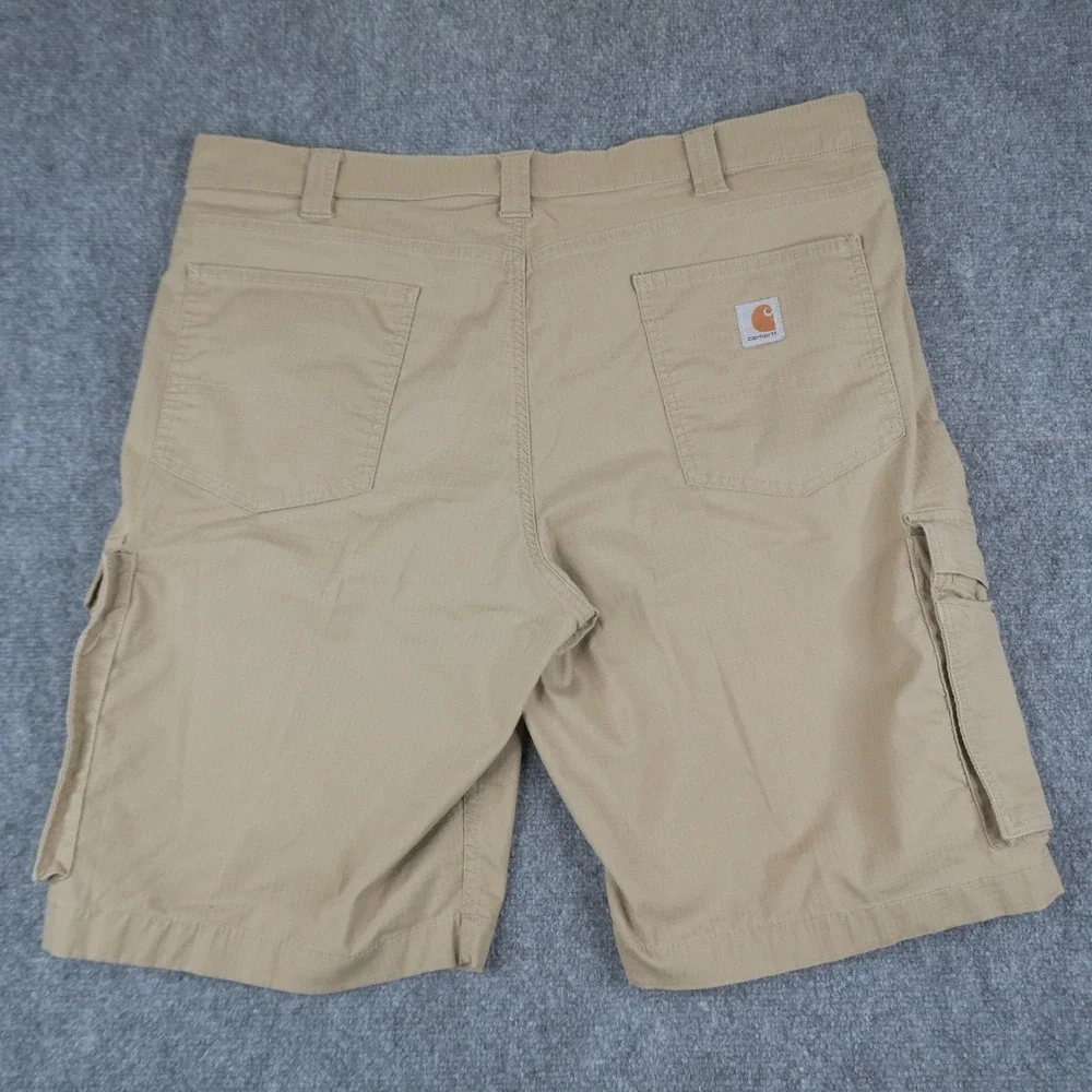 Carhartt Cargo Shorts Mens‎ 40 Tan Ripstop Relaxed Fit Workwear Utility Pockets